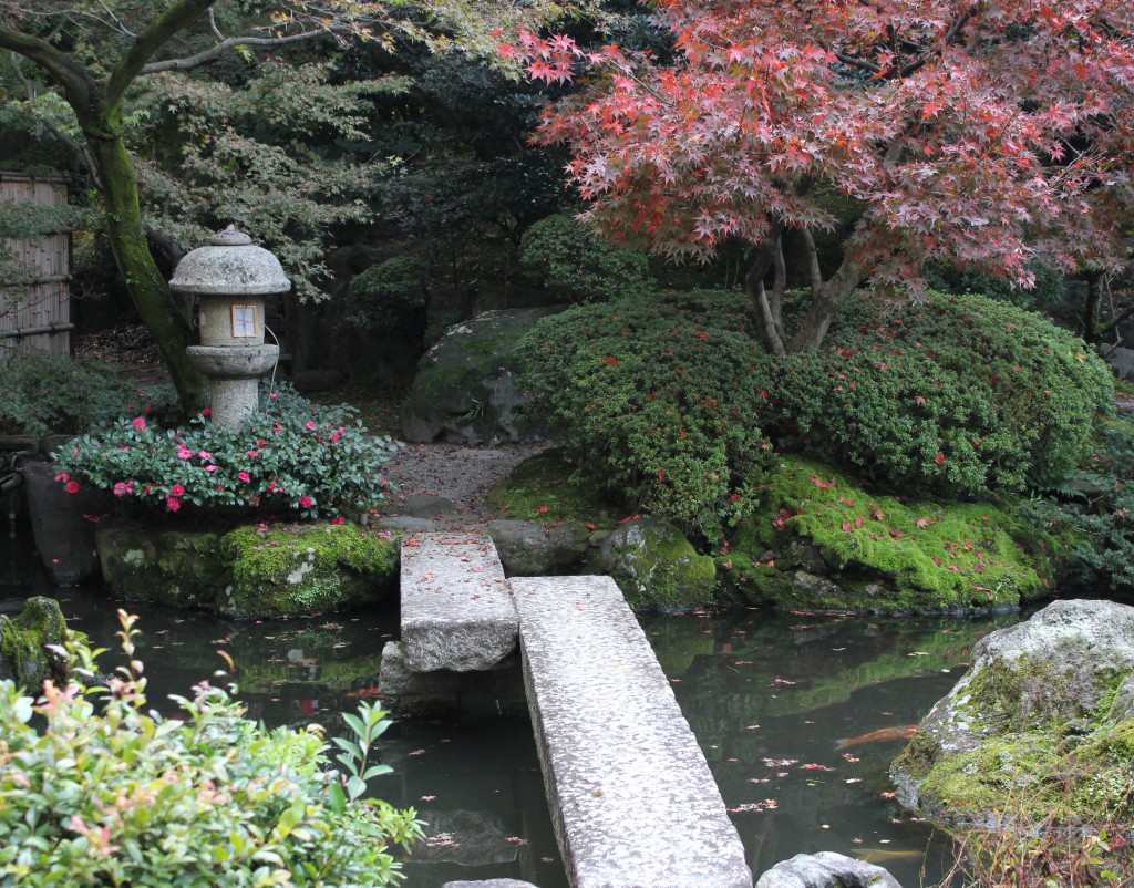 Hotel trädgården i Kyoto
