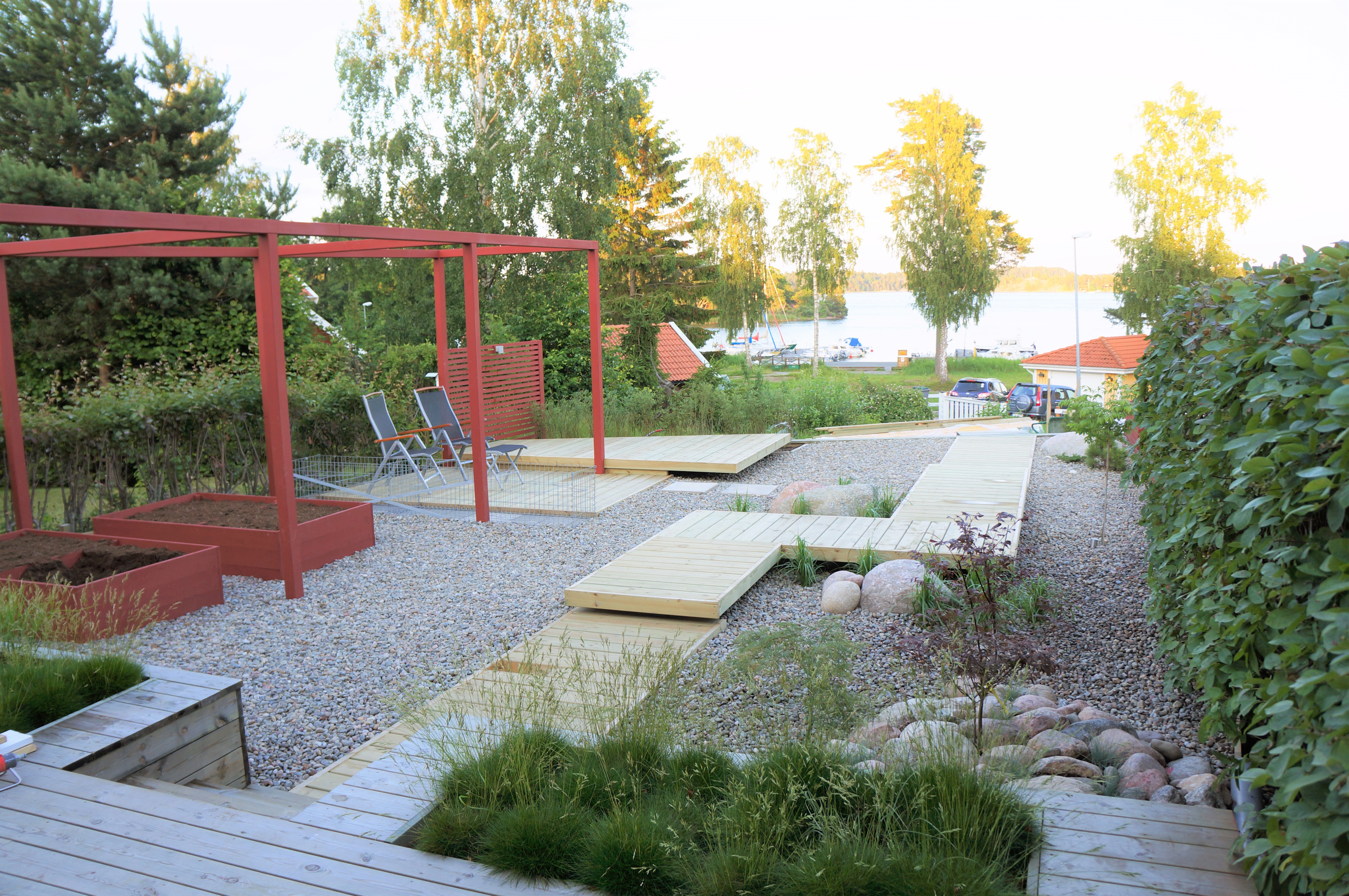 Djurhamn Värmdö — genomförd trädgårdsdesign på plats i Stockholm. Referensprojekt · Trädgårdsform.